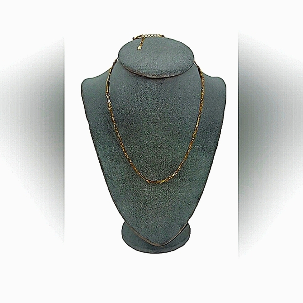 Nikken Therapy Magnetic Diamond Cut Gold Tone Chain Necklace 14”